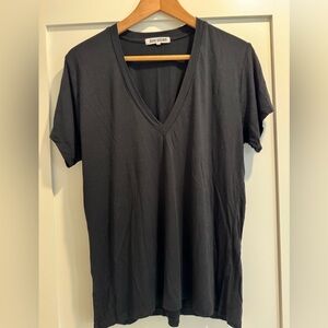 Joah Brown Deep-V T-shirt - Black S/M